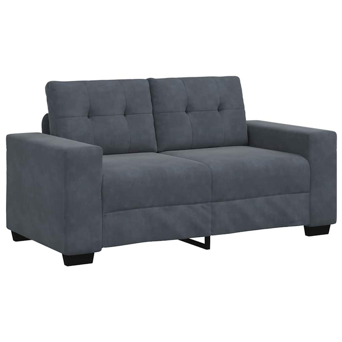 Loveseat Sofa Dark Grey 120 Cm Velvet Aobpooo