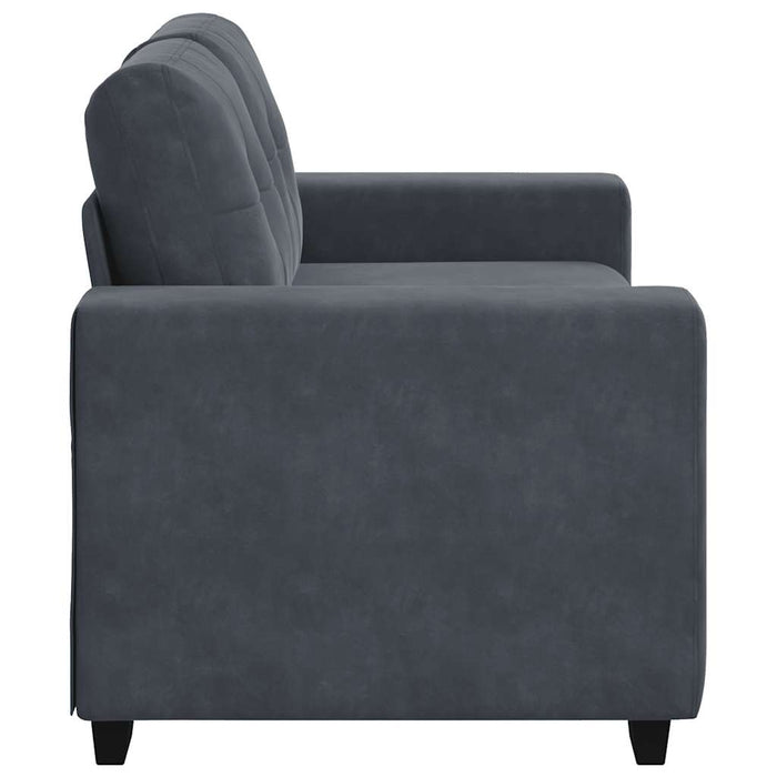 Loveseat Sofa Dark Grey 120 Cm Velvet Aobpooo