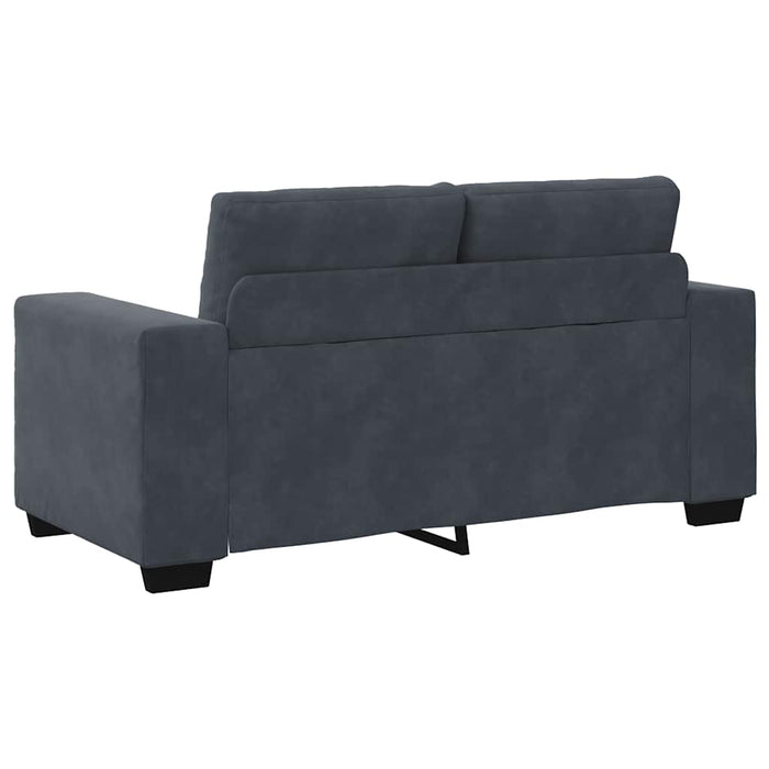 Loveseat Sofa Dark Grey 120 Cm Velvet Aobpooo
