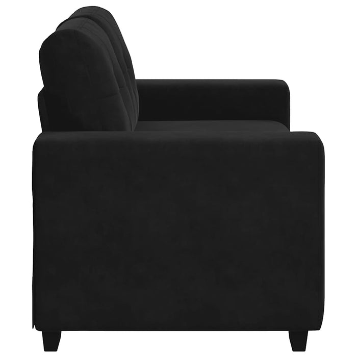 Loveseat Sofa Black 120 Cm Velvet Aobpoop