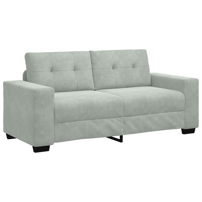 Loveseat Sofa Light Grey 140 Cm Velvet Aobpoxx