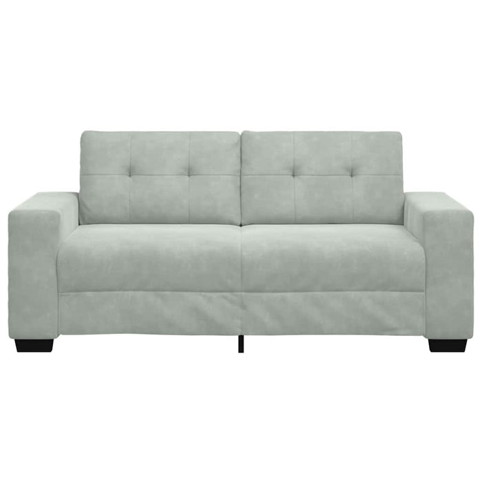 Loveseat Sofa Light Grey 140 Cm Velvet Aobpoxx