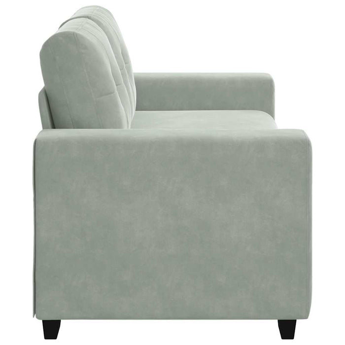 Loveseat Sofa Light Grey 140 Cm Velvet Aobpoxx