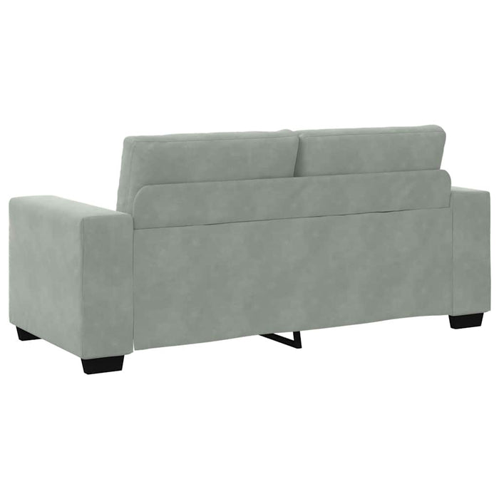 Loveseat Sofa Light Grey 140 Cm Velvet Aobpoxx