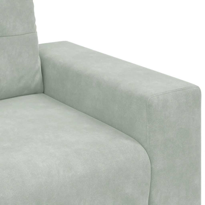 Loveseat Sofa Light Grey 140 Cm Velvet Aobpoxx