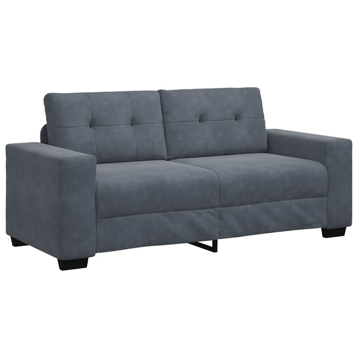 Loveseat Sofa Dark Grey 140 Cm Velvet Aobpoxt