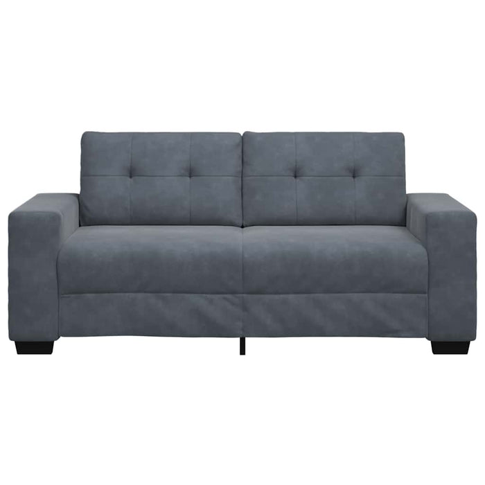 Loveseat Sofa Dark Grey 140 Cm Velvet Aobpoxt