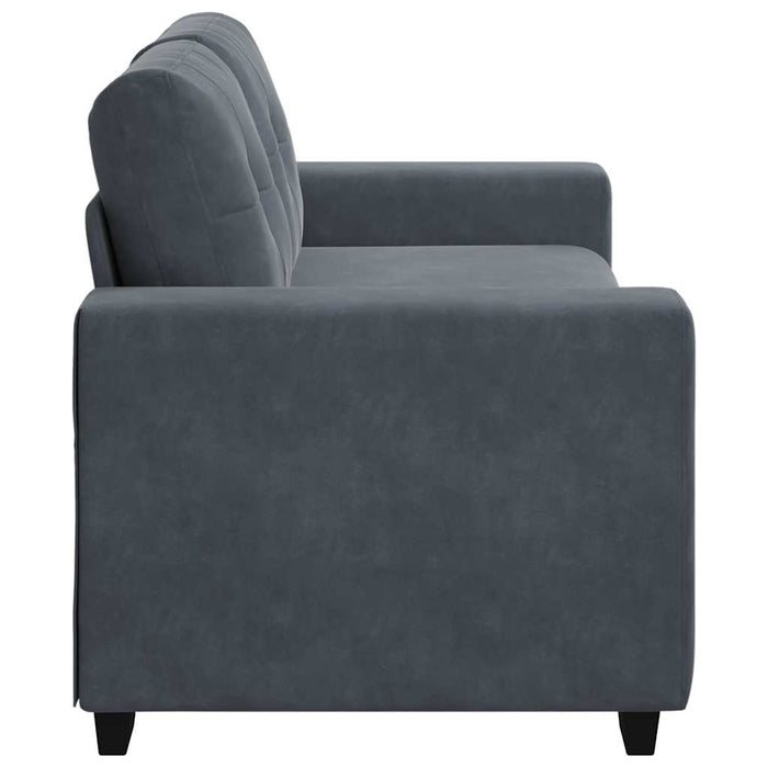 Loveseat Sofa Dark Grey 140 Cm Velvet Aobpoxt