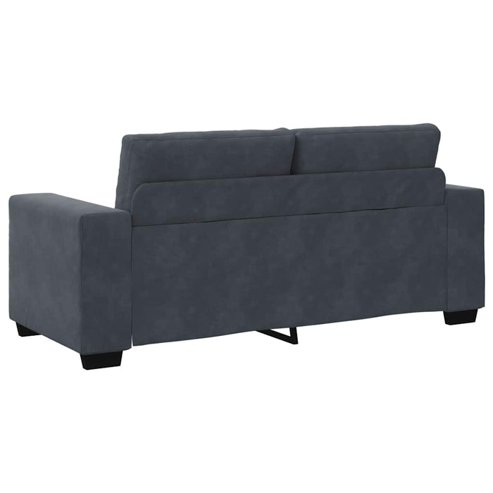 Loveseat Sofa Dark Grey 140 Cm Velvet Aobpoxt