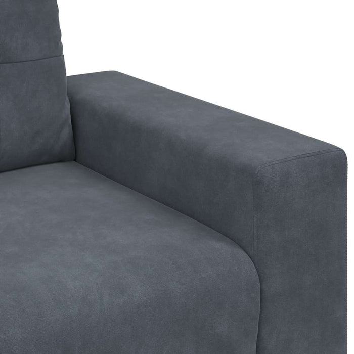 Loveseat Sofa Dark Grey 140 Cm Velvet Aobpoxt