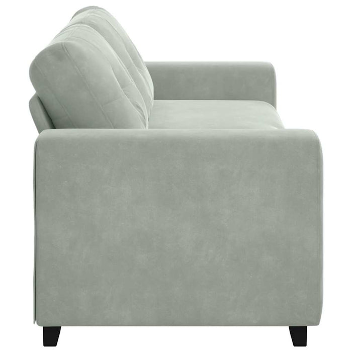 3-Seater Sofa Light Grey 180 Cm Velvet Aobpota