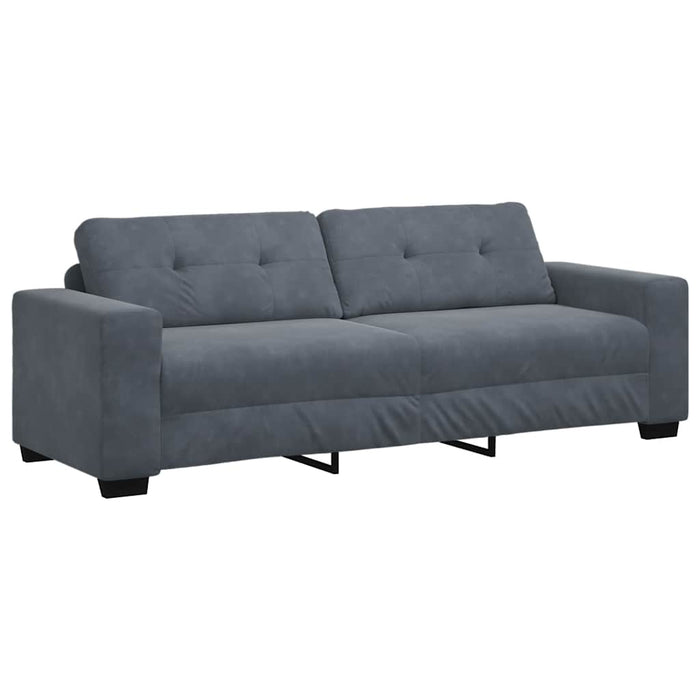 3-Seater Sofa Dark Grey 180 Cm Velvet Aobpotp