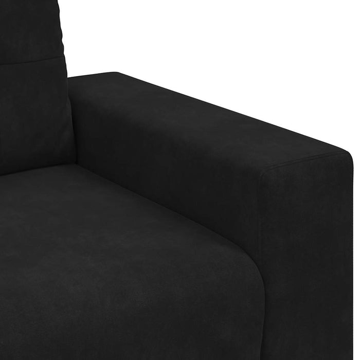 3-Seater Sofa Black 180 Cm Velvet Aobpotk