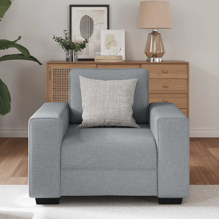 Sofa Chair Light Grey 60 Cm Fabric Aobpoal