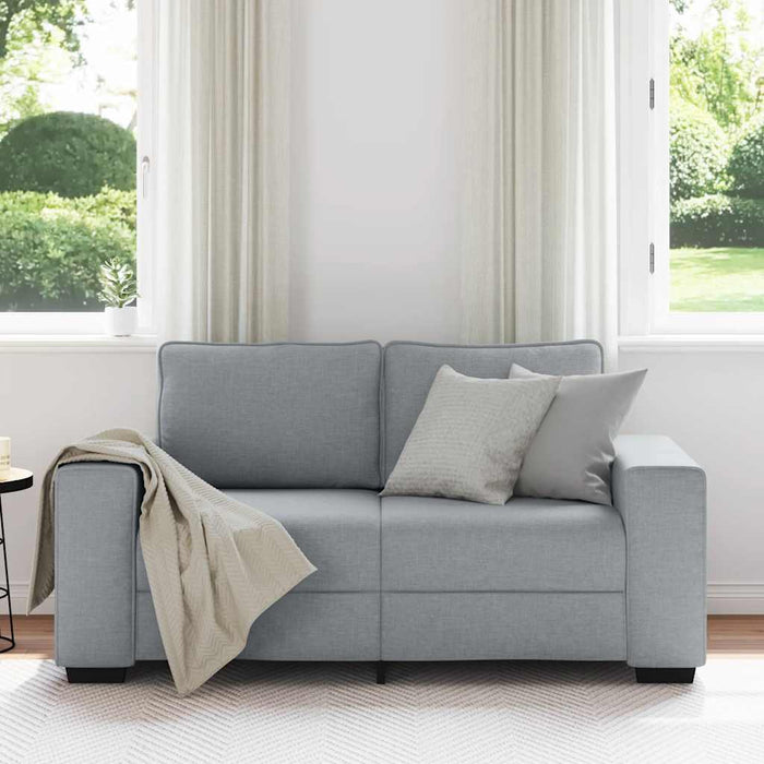 2-Seater Sofa Light Grey 120 Cm Fabric Aobpopl