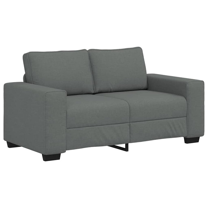 2-Seater Sofa Dark Grey 120 Cm Fabric Aobpopi