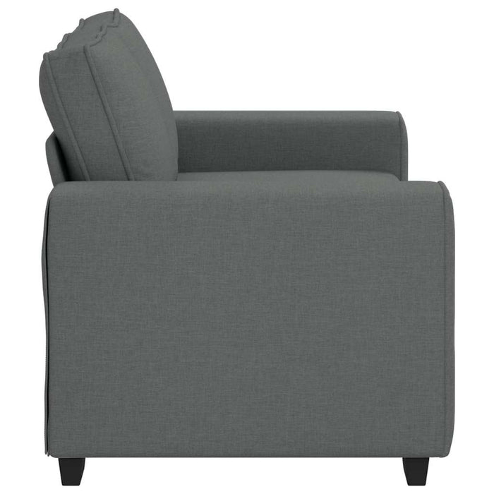 2-Seater Sofa Dark Grey 120 Cm Fabric Aobpopi