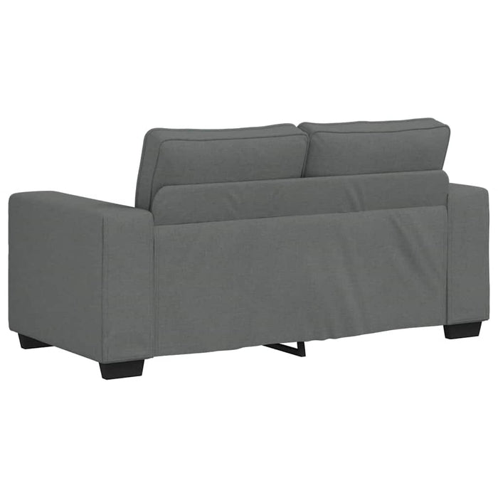 2-Seater Sofa Dark Grey 120 Cm Fabric Aobpopi