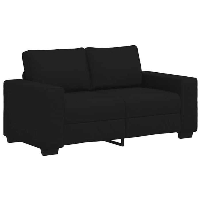 2-Seater Sofa Black 120 Cm Fabric Aobpopn
