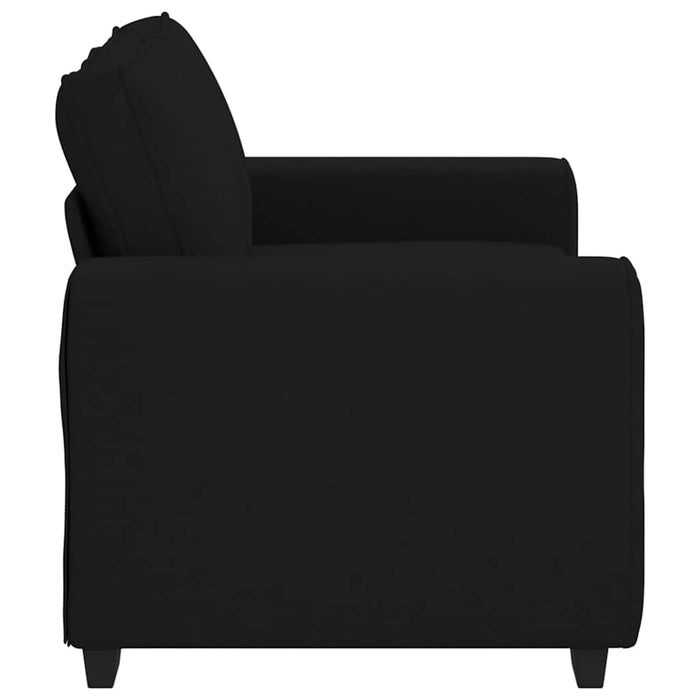 2-Seater Sofa Black 120 Cm Fabric Aobpopn
