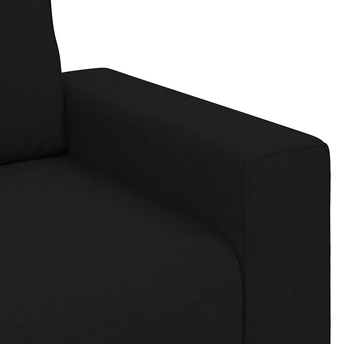 2-Seater Sofa Black 120 Cm Fabric Aobpopn