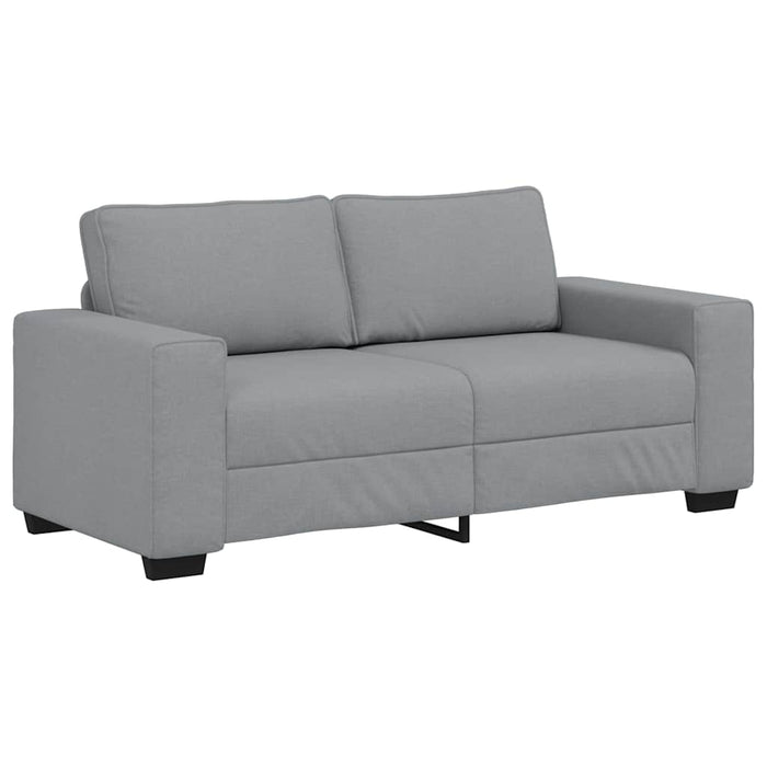 2-Seater Sofa Light Grey 140 Cm Fabric Aobpoll