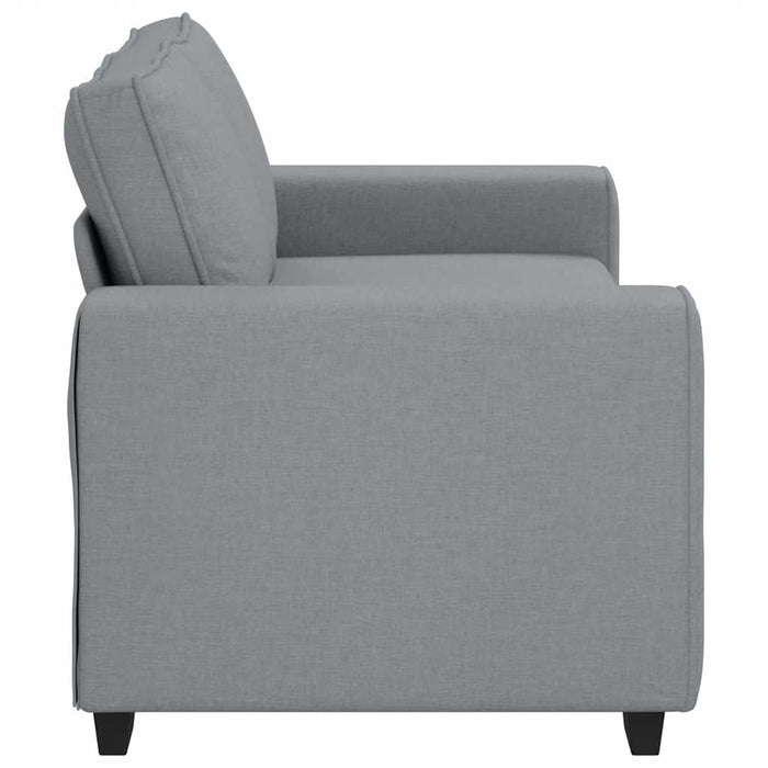 2-Seater Sofa Light Grey 140 Cm Fabric Aobpoll