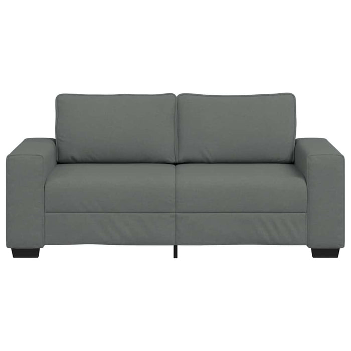 2-Seater Sofa Dark Grey 140 Cm Fabric Aobpoli