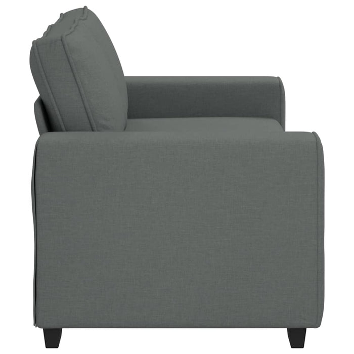 2-Seater Sofa Dark Grey 140 Cm Fabric Aobpoli