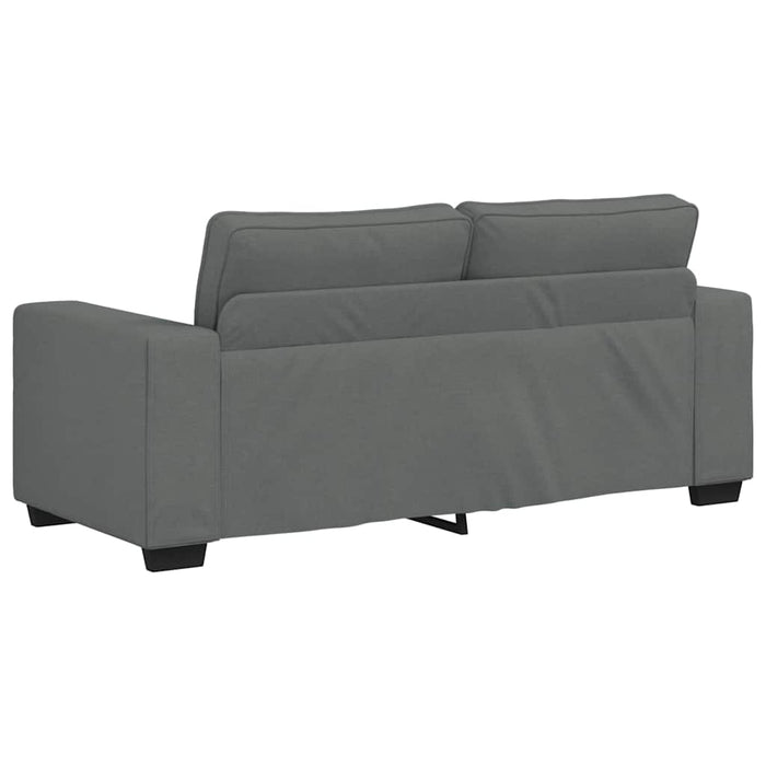 2-Seater Sofa Dark Grey 140 Cm Fabric Aobpoli