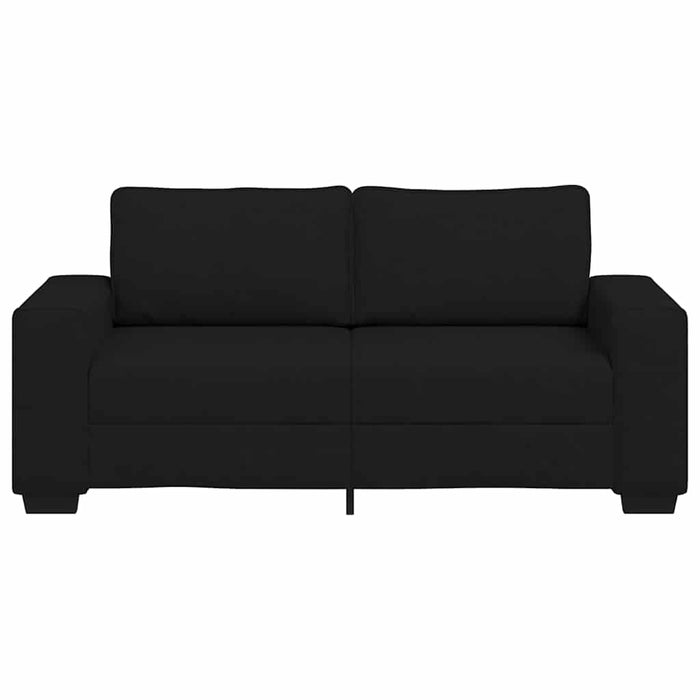 2-Seater Sofa Black 140 Cm Fabric Aobpoln