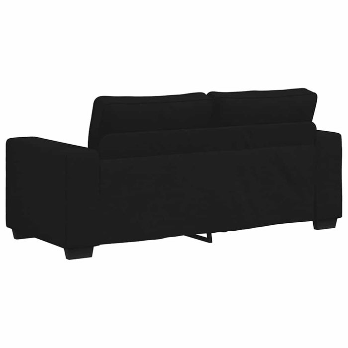 2-Seater Sofa Black 140 Cm Fabric Aobpoln
