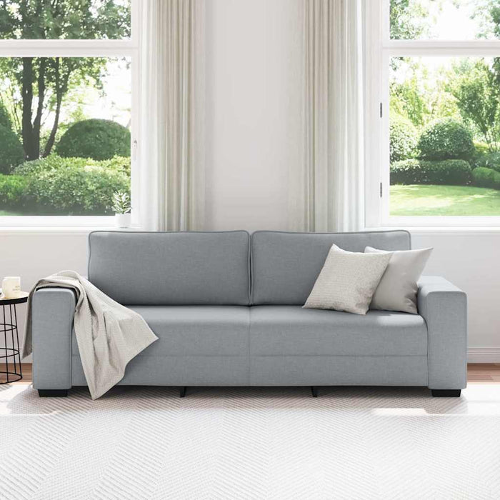 3-Seater Sofa Light Grey 180 Cm Fabric Aobpoil