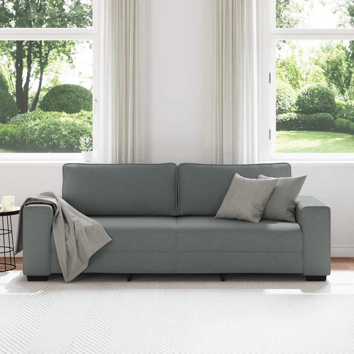 3-Seater Sofa Dark Grey 180 Cm Fabric Aobpoii