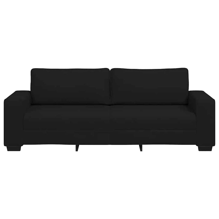 3-Seater Sofa Black 180 Cm Fabric Aobpoin