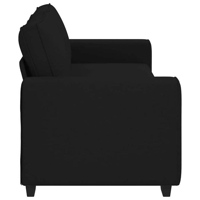 3-Seater Sofa Black 180 Cm Fabric Aobpoin
