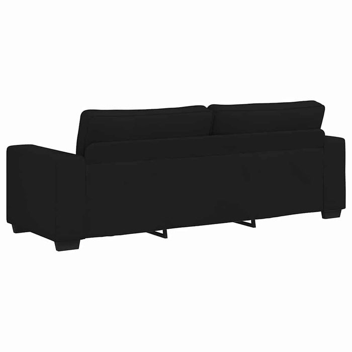 3-Seater Sofa Black 180 Cm Fabric Aobpoin
