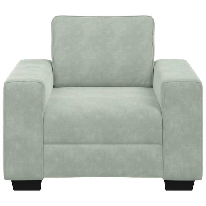 Sofa Chair Light Grey 59 Cm Velvet Aobpxai