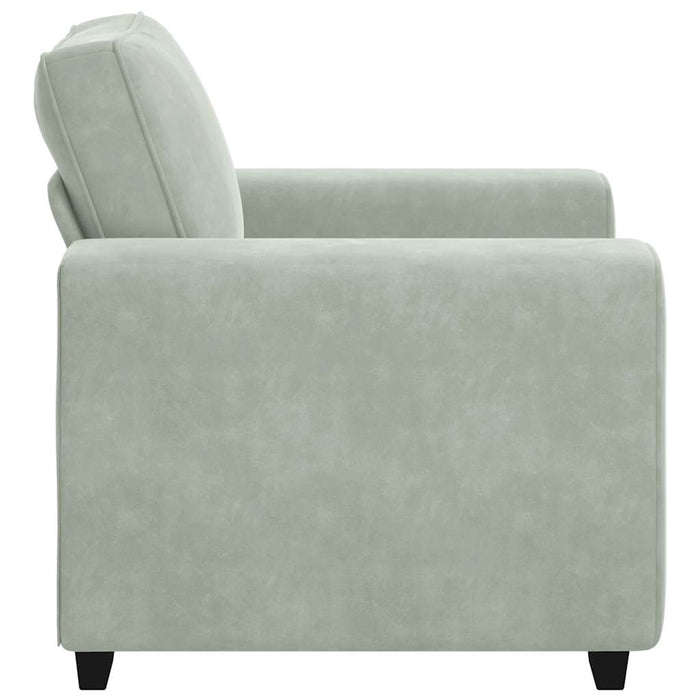 Sofa Chair Light Grey 59 Cm Velvet Aobpxai