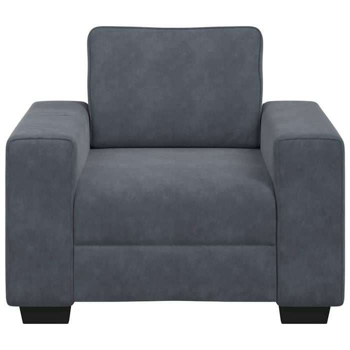 Sofa Chair Dark Grey 59 Cm Velvet Aobpxan