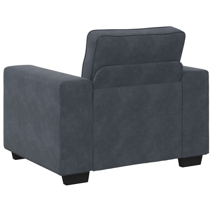 Sofa Chair Dark Grey 59 Cm Velvet Aobpxan