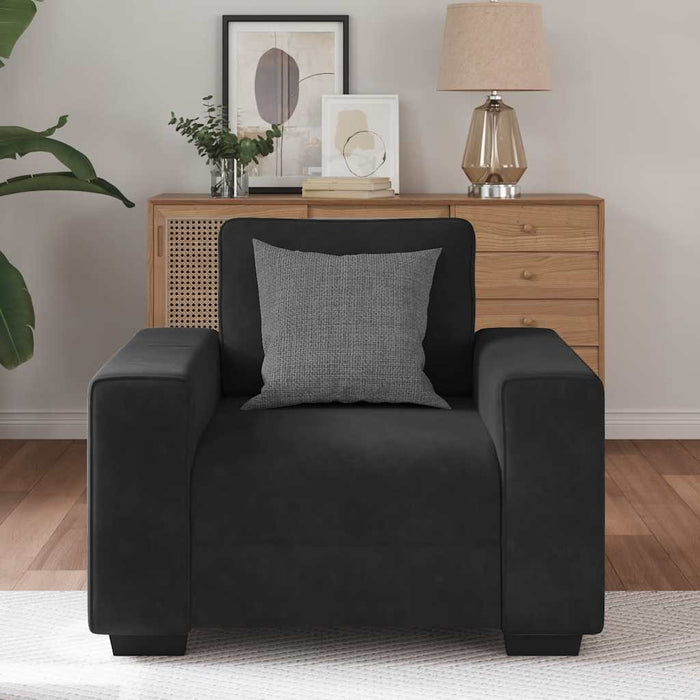 Sofa Chair Black 59 Cm Velvet Aobpxpx