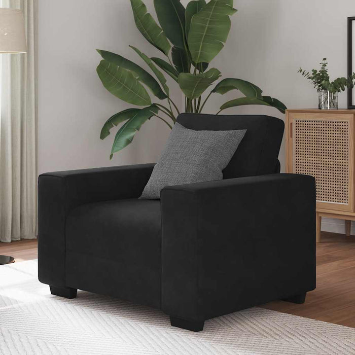 Sofa Chair Black 59 Cm Velvet Aobpxpx