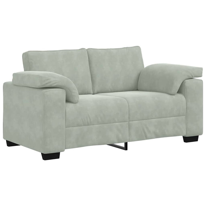 Loveseat Sofa Light Grey 120 Cm Velvet Aobpxpi