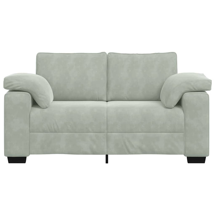 Loveseat Sofa Light Grey 120 Cm Velvet Aobpxpi