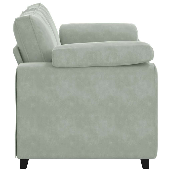 Loveseat Sofa Light Grey 120 Cm Velvet Aobpxpi