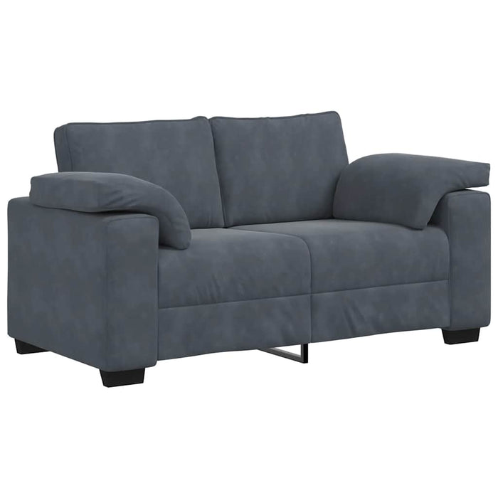 Loveseat Sofa Dark Grey 120 Cm Velvet Aobpxpn