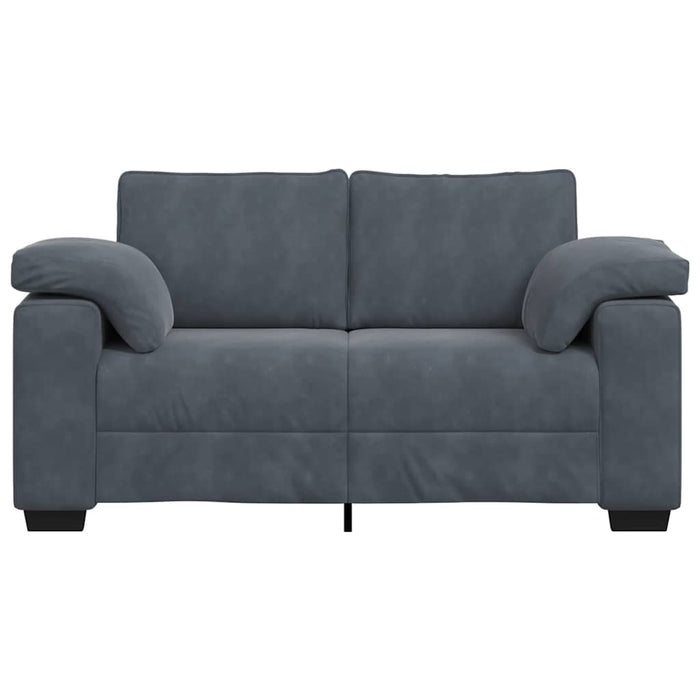 Loveseat Sofa Dark Grey 120 Cm Velvet Aobpxpn