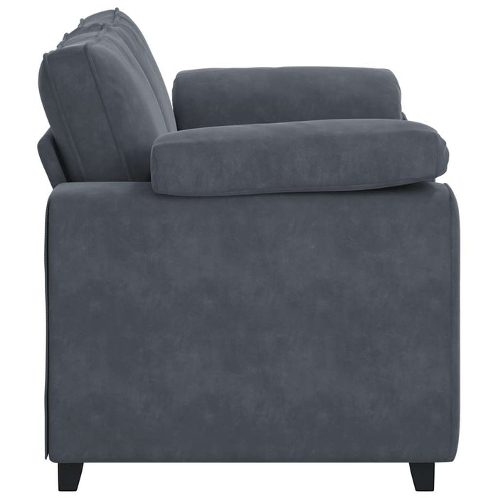 Loveseat Sofa Dark Grey 120 Cm Velvet Aobpxpn