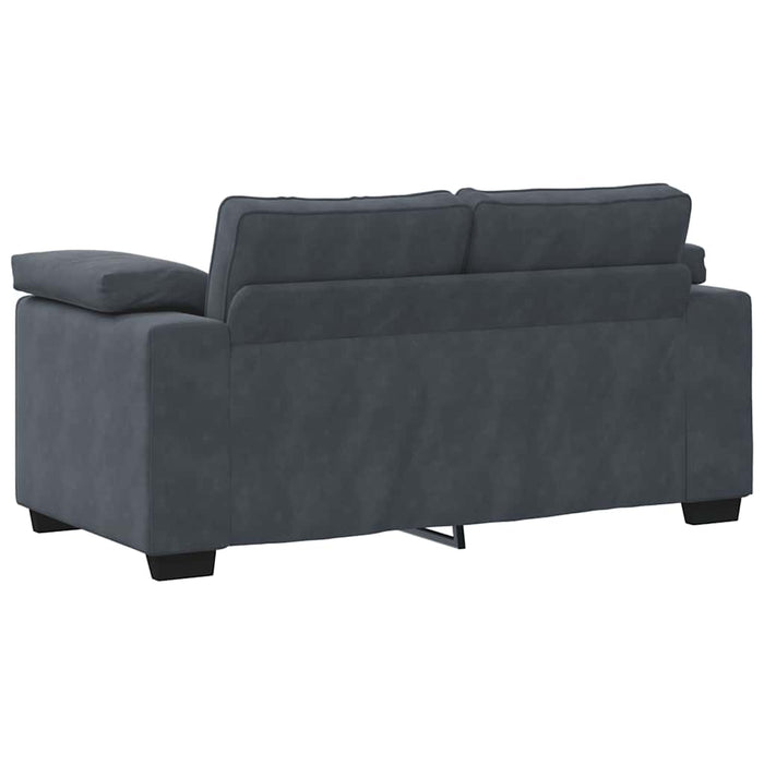 Loveseat Sofa Dark Grey 120 Cm Velvet Aobpxpn